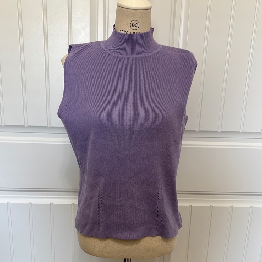Dress Barn Lavender Mock Neck Tank Top